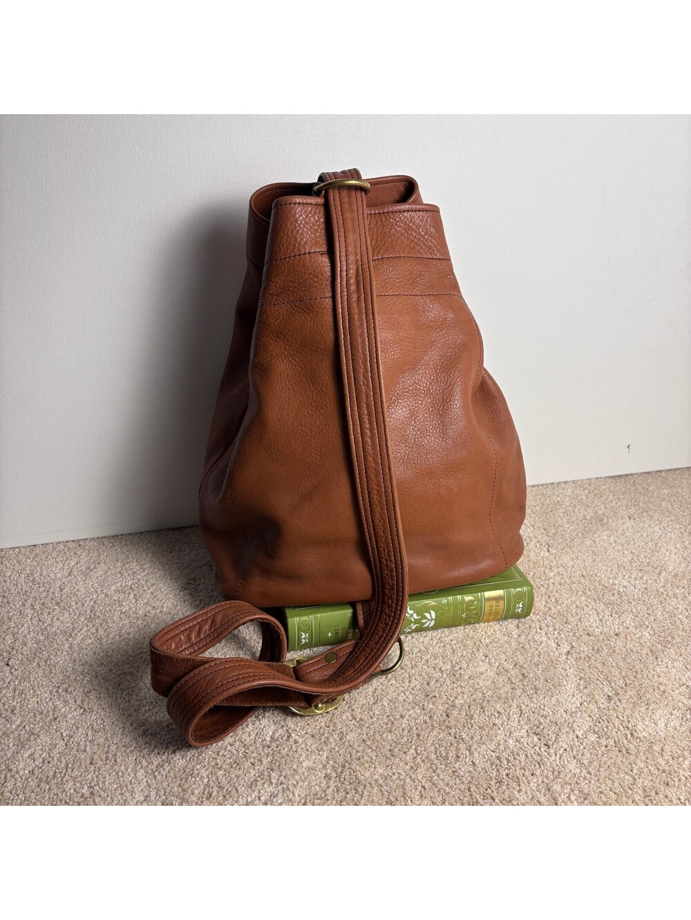 Smooth Leather Convertible Sling Bag - Picture 2 of 7